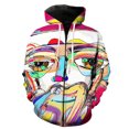 thumbnail image 1 of Sudadera con capucha y cremallera para hombre, diseño de grafiti de arte abstracto, estilo informal, estilo Harajuku, divertida, de manga larga, con estampado 3D, ideal para primavera, 1 of 6