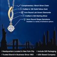 thumbnail image 2 of Gem Stone King 925 Silver and 10K Yellow Gold White Lab Grown Diamond Pendant Necklace for Women | 0.53 Cttw | Gemstone April Birthstone | Round 5MM | DEF Color | VVS-VS Clarity | With 18 inch Chain, 2 of 6