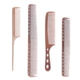 thumbnail image 4 of Qarigey Peine de corte de 4 piezas para profesionales - Peine de corte de cabello de metal con mango ergonómico unisex ligero y duradero Type2 NO2, 4 of 6