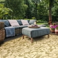 thumbnail image 4 of SAFAVIEH Courtyard Aubrey Floral Indoor/Outdoor Area Rug, Green/Creme, 6'7" x 9'6", 4 of 8