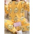 thumbnail image 3 of Conjuntos de Pijamas de franela para mujer, ropa de dormir de manga larga con dibujos animados Kawaii, cálida, gruesa, de terciopelo Coral, para el hogar, novedad de 2023, 3 of 4