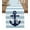 Navy blue light blue, variant on Aqua Stripe Nautical Burlap Cotton Table Runner 13x60 Inches Long, Navy Blue Anchor Summer Coastal Farmhouse Table Runners, Outdoor Dining Tablecloths Decor for Baby Shower/Party/Wedding