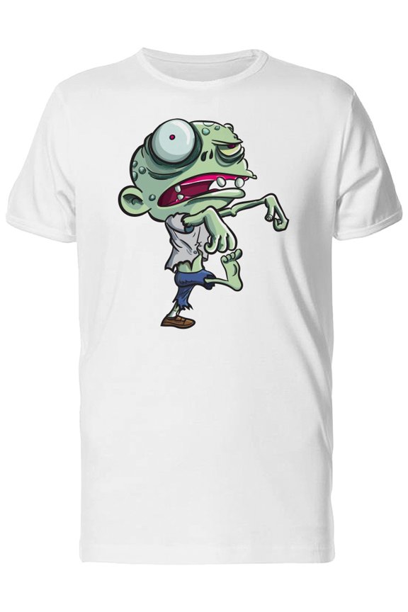 Green Cartoon Zombie Walking Tee Men's -Image by Shutterstock
