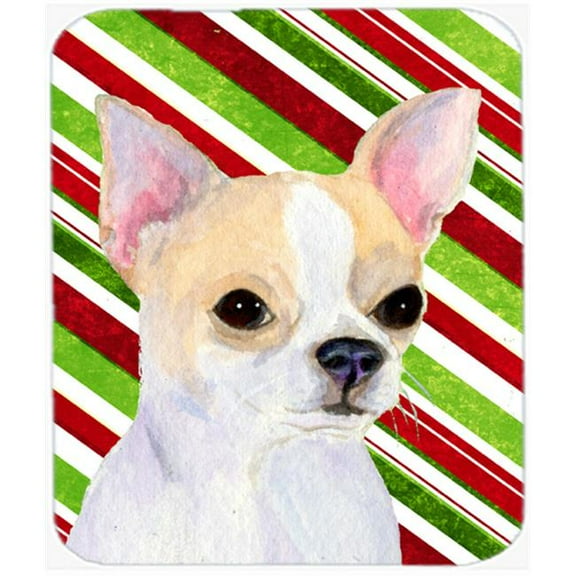 Chihuahua Candy Cane Holiday Christmas Mouse Pad, Hot Pad Or Trivet