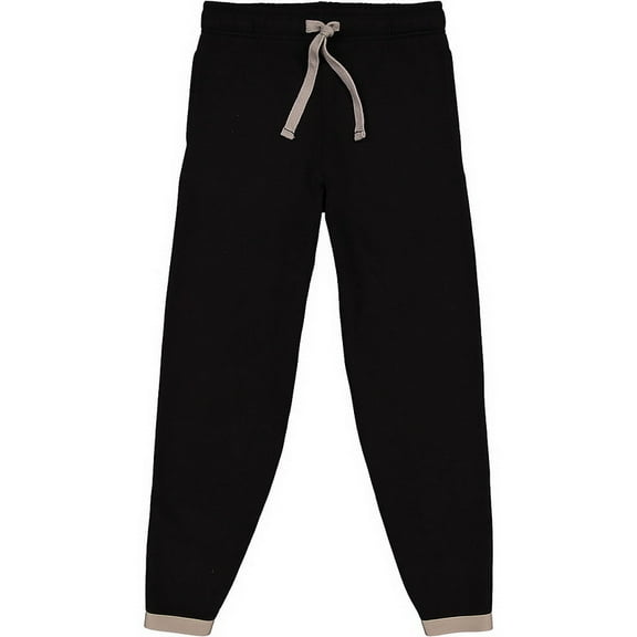 LAT B06438507 The Statement Fleece Joggers Pants, Black & Titanium - 2XL