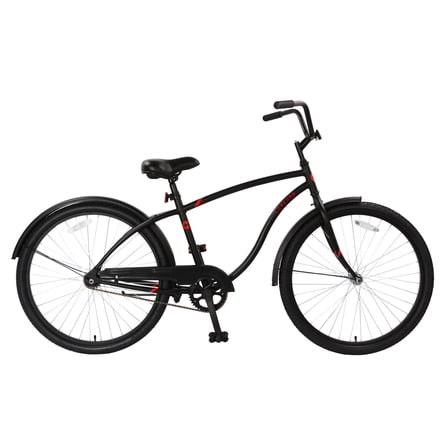 Concord 26" Pacifica Cruiser Bicycle, Fits Riders 5'2" - 5'10" , Adult, Unisex, Matte Black
