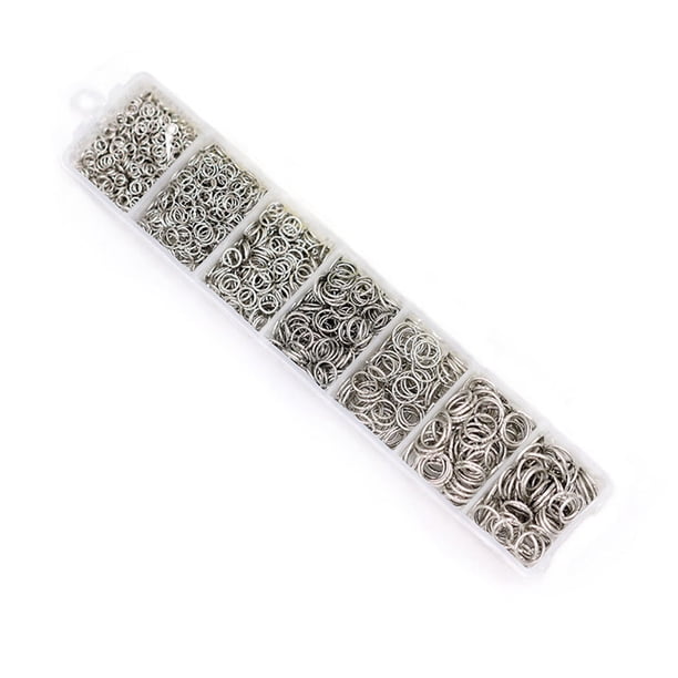 Qarigey Anillos de salto para hacer manualidades, anillo redondo, artesanía cerrada, accesorios de joyería de autoensamblaje, Kit de decoración, Accesorios de disfraces Plata Qarigey AP015419-01