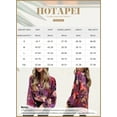 thumbnail image 5 of HOTAPEI Womens Shirts Casual Boho Abstract Print Lantern Long Sleeve Shirts Satin V Neck Blouses Tops, 5 of 6