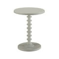 thumbnail image 2 of Modern Round Side Table, Wood Small Accent Table, Round Pedestal Tray Table End Table for Living Room Bedroom Small Spaces, Easy Assembly Side Table, 17"Dia x 22"H, White, 2 of 3