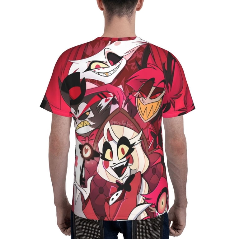SYAIMN Unisex 3D Printed Graphic T-Shirt - Casual Short Sleeve Tee With Vibrant Pattern (Red, X-Large)