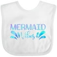 thumbnail image 3 of Inktastic Mermaid Vibes Text in Blues Boys or Girls Baby Bib, 3 of 4
