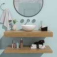 thumbnail image 6 of 13"×13" White Ceramic Circular Vessel Bathroom Sink, 6 of 7