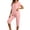 1-Pink, variant on Women Casual Summer Round Neck Short Sleeve Tops And Shorts Two Set Suit Sets of Tank Tops for Women