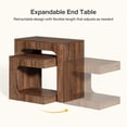 thumbnail image 7 of Tribesigns Nesting C-Shaped End Tables, Compact Side Table Pair with Walnut Finish, Ideal for Living Room and Bedroom Small Spaces, Set of 2, 7 of 7