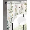 thumbnail image 2 of Farmhouse Botanical Floral Swag Valances for Windows, Small Curtains Drapes, Spring Flowers Vintage Kitchen Window Curtains Over Sink Rod Pocket Window Treatment Valance for Bedroom/Bathroom 56"x36", 2 of 5