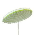 thumbnail image 3 of Deluxe 8 ft Lime and White Stripe Patio & Beach Umbrella with Travel Bag, 3 of 10