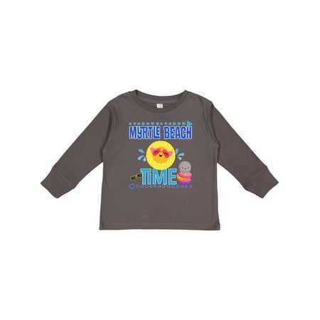 

Inktastic Myrtle Beach Vacation Time Gift Toddler Toddler Girl Long Sleeve T-Shirt