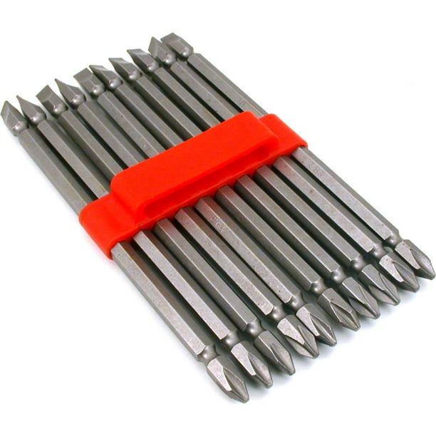 10 Double End Slotted Phillips Screwdriver Bits Tool 6"