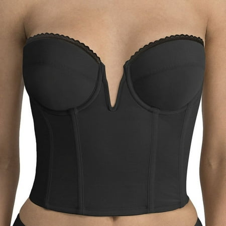 Dominique Women s Valerie V-Wire Backless Strapless Bra (32A-44F) #6390 - Black - 42DD/E