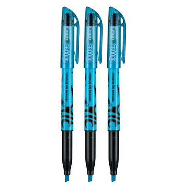 Pilot FriXion Light Erasable Highlighters, Chisel Tip, Blue Ink, 3