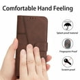 thumbnail image 4 of Designed for Motorola Moto G Power 5G 2024 Case, Luxury PU Leather Wallet Phone Case with Card Holder Flip Folio Protective Shockproof Cover [Kickstand Feature] [Wrist Strap], Brown, 4 of 8