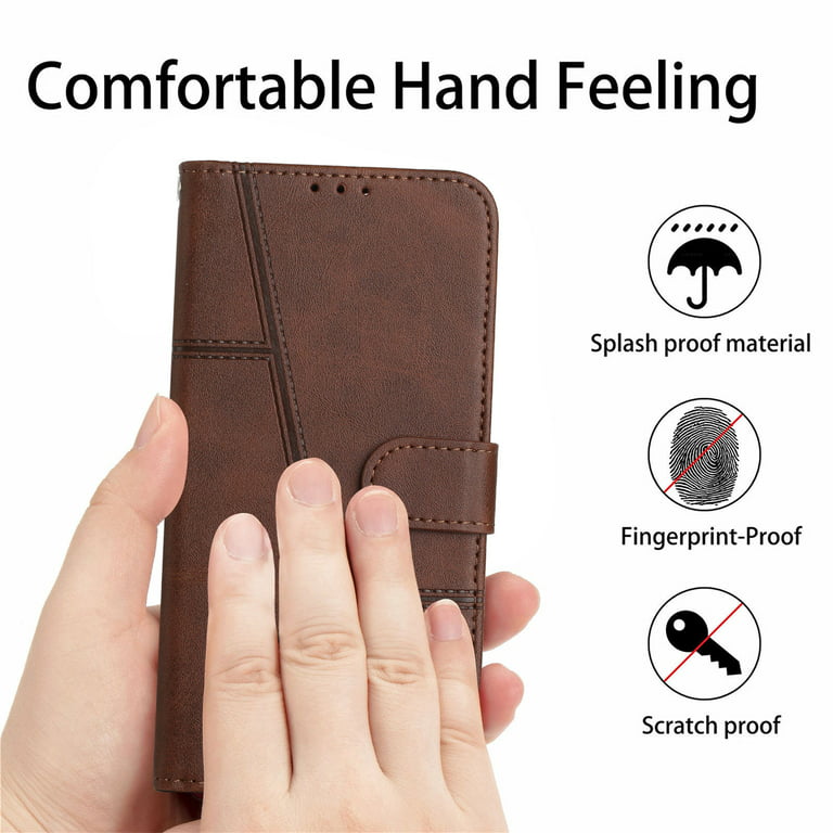 Luxury Wallet Phone Case for Samsung Galaxy S23 Ultra Case,Classic PU  Leather Protective Cover Case with Cash Card Holder for Woman Man  Compatible with Samsung Galaxy S23 Ultra6.8(Brown) : : Electronics