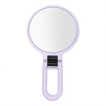RAGUPEL Hand Mirrors with Handle,Compact Dual-Sided Round Folding Mirror 7.9"*5.3"*0.8" Handheld Mirror with Handle,1X and 2X Magnification Handheld Mirror,Style2