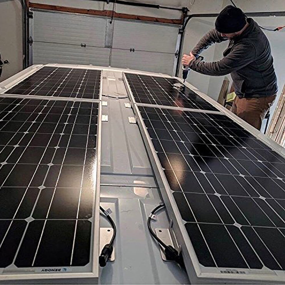 Solar Panel Mount Mounting Hardware Kit Z Bracket Set RV Boat Off Grid Roof MT 