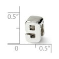thumbnail image 3 of Fancy Bead White Sterling Silver Alphabet & Numbers 9 8.18 mm 6.36, 3 of 3