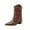 Brown, variant on Xfvqtps Boots for Women Winter Boots Comfortable Chunky Heel Mid Calf Cowboy Boots Pointed Toe Faux Leather Versatile Casual Outdoor Shoes Black
