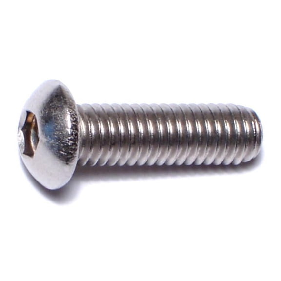 6mm-1.0 x 20mm A2 Stainless Button Head Hex Socket Cap Screws (10 pcs.)