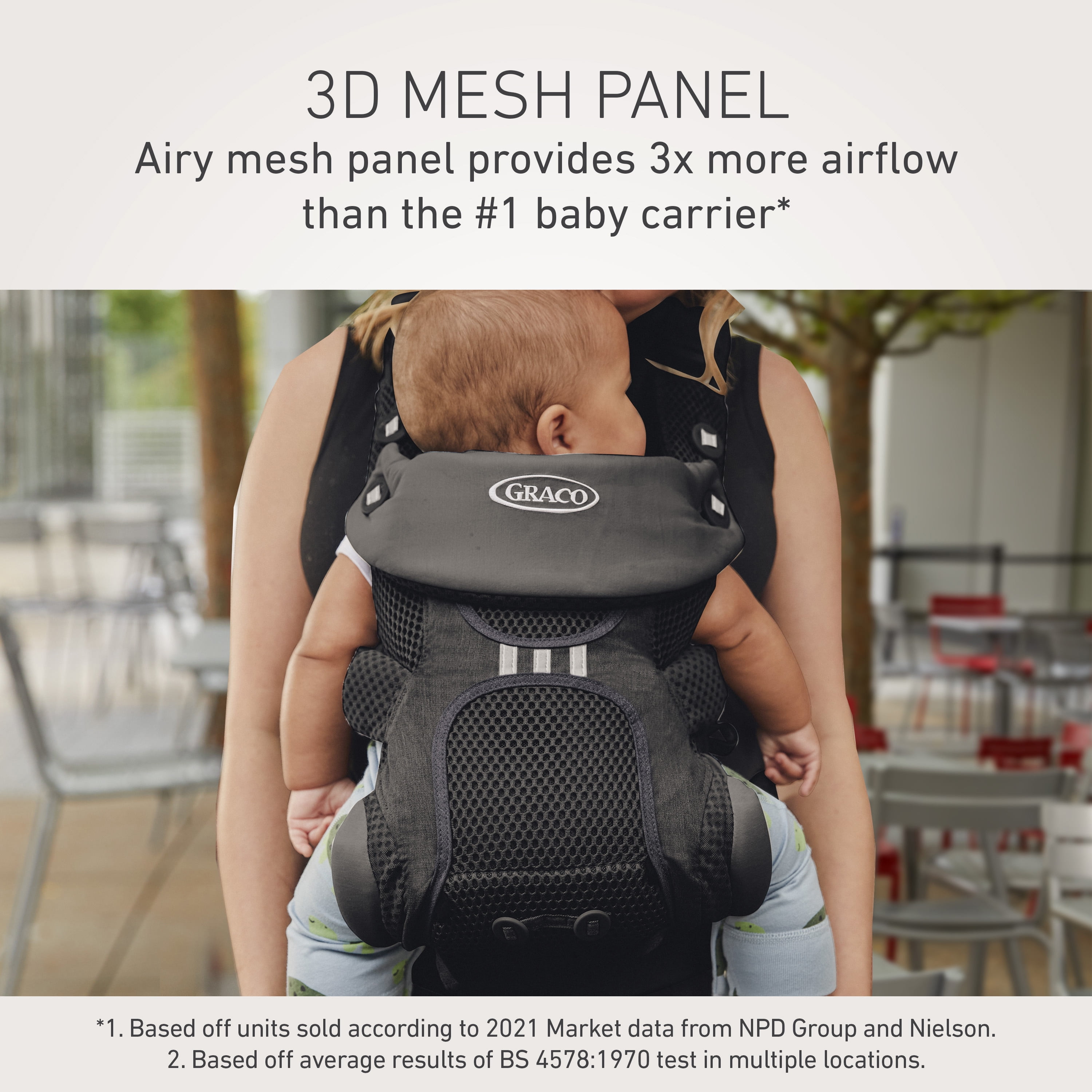 Graco Premier Cradle Me Air 4-in-1 Baby Carrier, Black Onyx