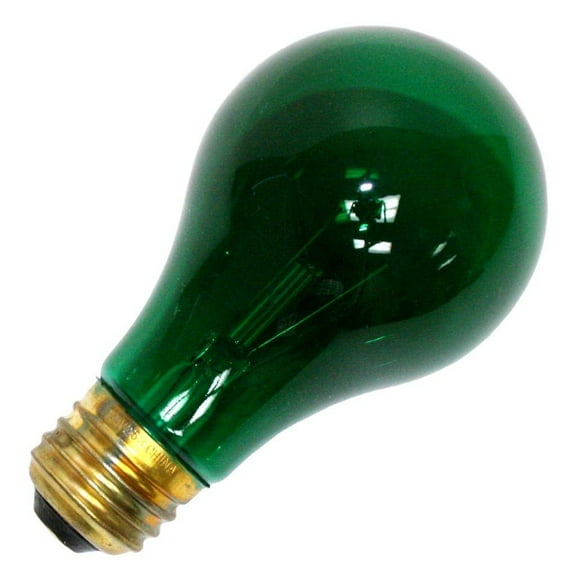 General 13943 - 40A19/TG 130V TRANSP GREEN Standard Transparent Colored Light Bulb