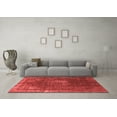 thumbnail image 3 of Ahgly Company Indoor Round Oriental Red Industrial Area Rugs, 4' Round, 3 of 4