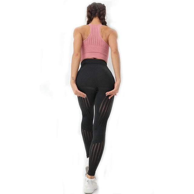 Leggings sin costuras de cintura alta para mujer Pantalones de yoga al tobillo Medias a prueba de sentadillas Xemadio LRWJ018-9