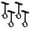 Black, variant on Ceiling-Mount Curtain Rod Brackets, Heavy Duty Ceiling and Wall Curtain Rod Holders for 1 Inch Drape Pole, Set of 4 (White)