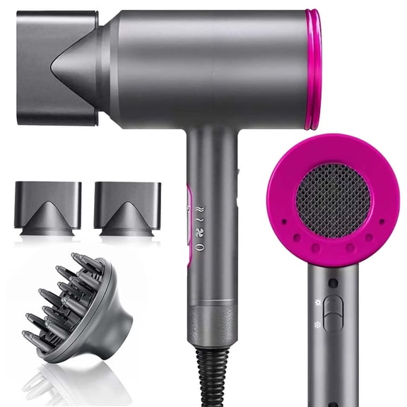 1800W Professional Hair Dryer with Diffuser, Ionic Hair Dryer Fast Hairdryer Blow Dryer, AC Motor Heat Hot and Cold Wind Constant Temperature Hair Care Without Damaging Hair