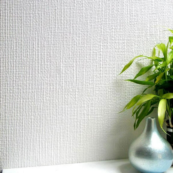 Brewster Brooke White Paintable Anaglypta Original Unpasted Vinyl Wallpaper, 20.5-in by 33-ft, 56.4 sq. ft.