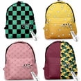 thumbnail image 2 of Mochila de Anime Demon Slayer Kimetsu No Yaiba, mochila escolar 3D, paquete de hombros, mochila para estudiantes, mochila de viaje informal nezuko2 Deng Xun unisex, 2 of 2