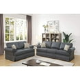 thumbnail image 1 of Modern Glossy Polyfiber 2-PCS Sofa Loveseat Set, 1 of 1