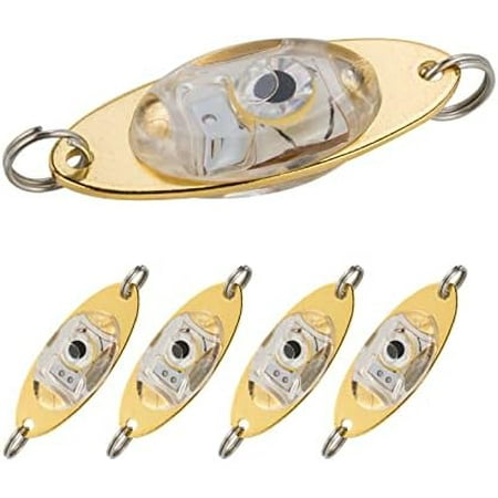 LED Fishing Lures Assortment Deep Drop LED Fishing Spoons Underwater Flasher Diamond Lights Trolling Lures Halibut Rig