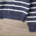 thumbnail image 6 of Otqutp Kids Boys Stripe Knit Pullover Stripe Long Sleeve Soft Warm Pullover Teens Back to School Zip-Up Sweater Size 7-16 Years, 6 of 8