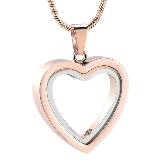 Memorial Necklace Ashes Container Locket Cremation Neck Jewelry for Ashes/Hair Elegant Locket Necklace for Women Men