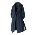 thumbnail image 2 of Bixock Women Outerwear Fall and Winter Plus Size Fashion Long Hooded Trench Coat, 2 of 5