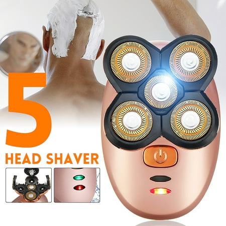 5 Head Cordless Beard Bald Electric Shaver Razor Rechargeable Hair Clipper Trimmer Groomer Dry & Wet 360° (Best Razor For Shaving Head Bald)