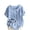 u-4Light Blue1, variant on CAIVO Women Shirts Casual Blend Flower Printed Blouse Loose Fit Short Sleeve Tee Summer Tops O-Neck Soft Shirts