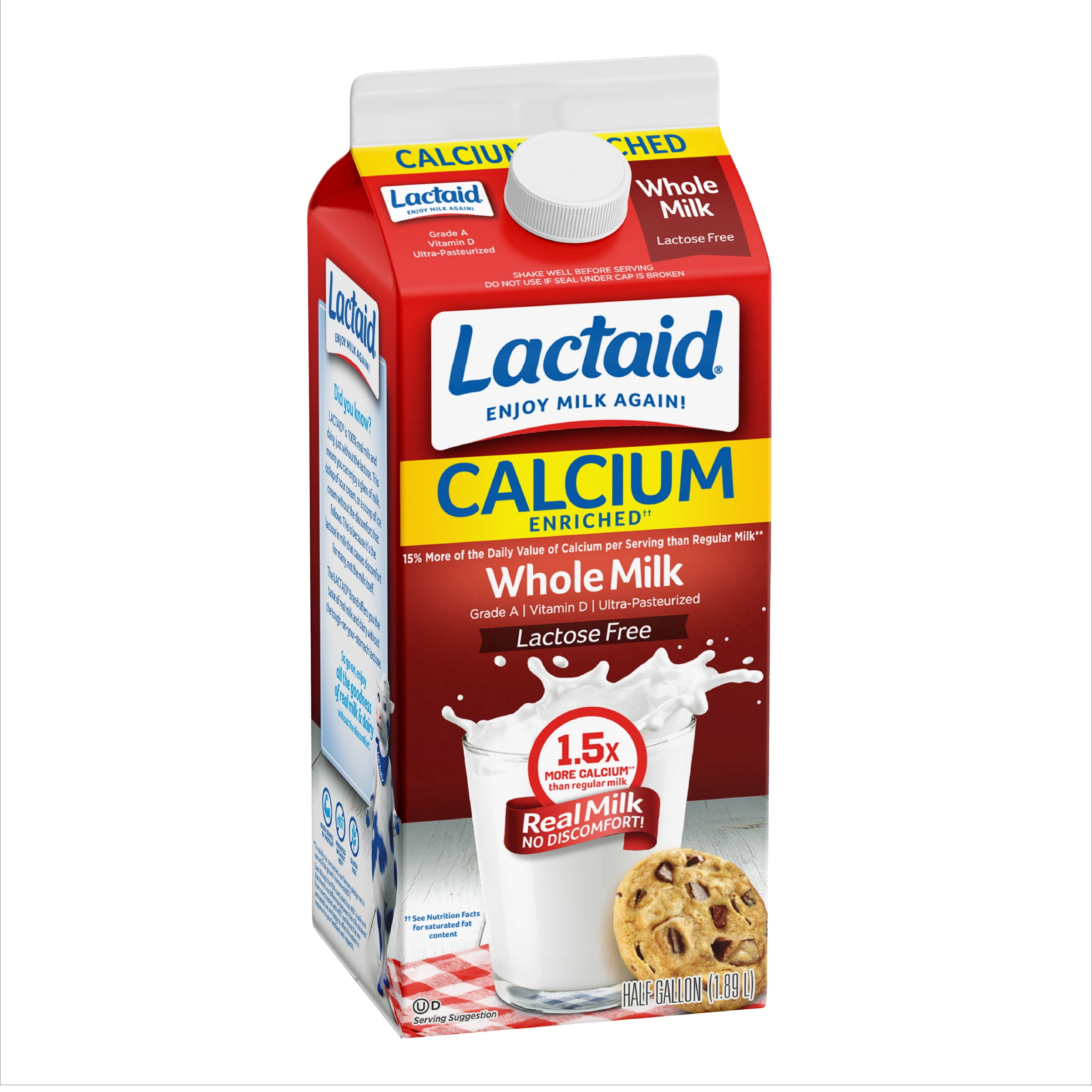 Lactaid Whole Milk, Calcium Enriched, 64 oz