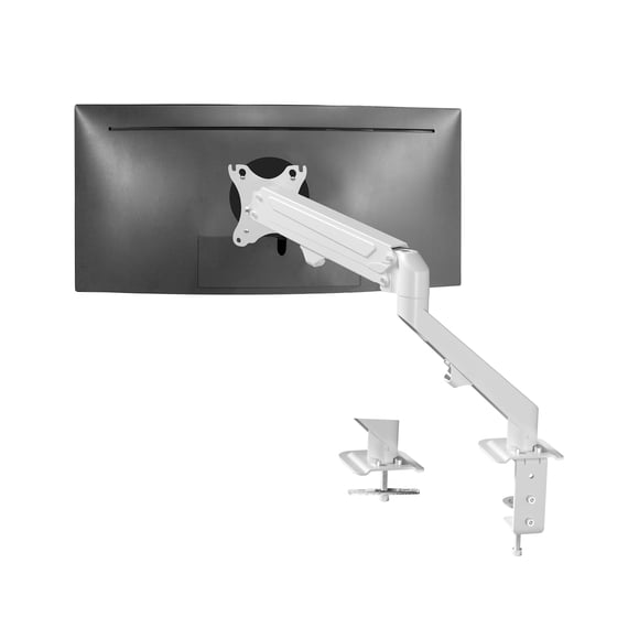 VIVO Bras de Tension Robuste pour Moniteur Simple pour Écrans jusqu'à 27 Pouces, Supporte 14,3 Lb, Support de Bureau Haut de Gamme, Blanc, Support-V101OW