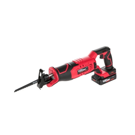 Hyper Tough 20V MAX Lithium-ion Cordless Reciprocating Saw, Variable Speed, Keyless Blade Change, with 1.5Ah Lithium-ion Battery and Charger, Wood Blade and LED Light