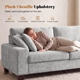 thumbnail image 5 of Poshby 71.25''W Loveseat 2 Seater Couch Sofa with Chenille Material, Modern for Living Room, Gray, 5 of 14